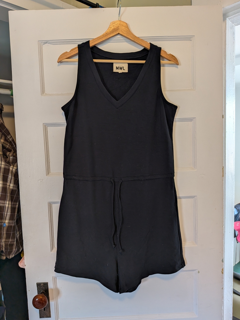 Madewell Black Sleeveless One-Piece Romper